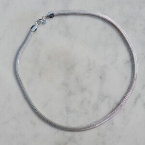 Woven Sterling Silver Collar Necklace